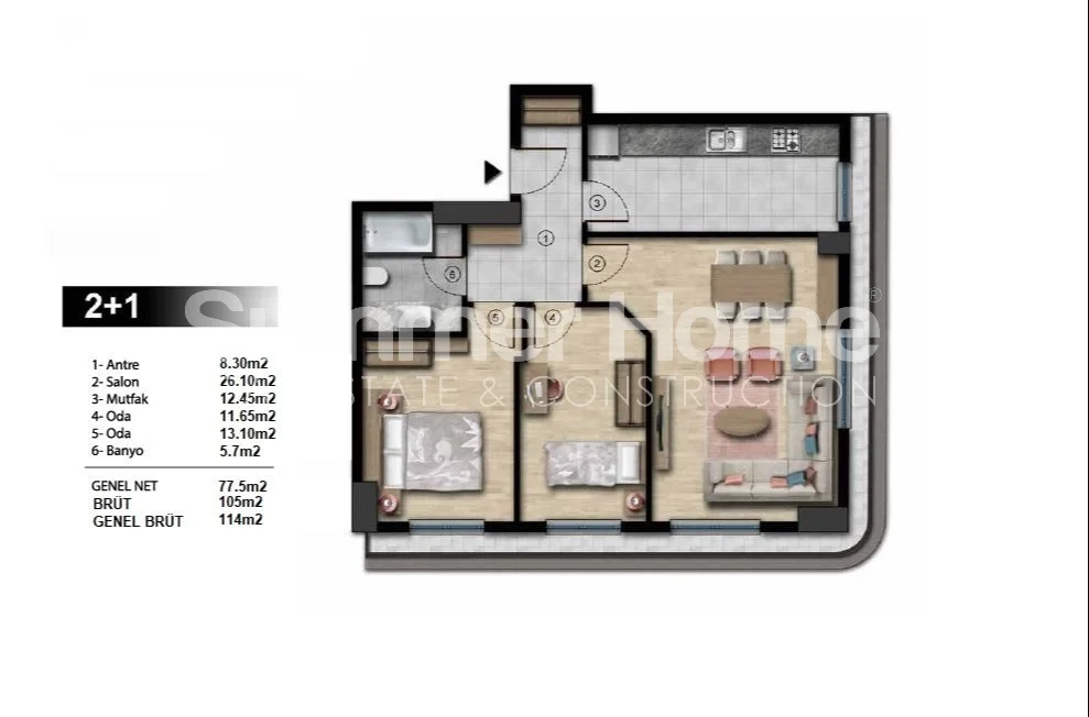 Modern apartments located in Gaziosmanpasa, Istanbul Plan - 34