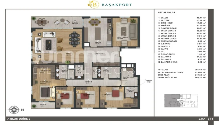 Marvelous Apartments in Natural Setting in Basaksehir Plan - 16
