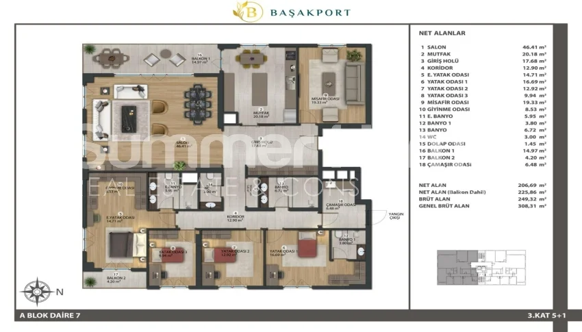 Marvelous Apartments in Natural Setting in Basaksehir Plan - 19