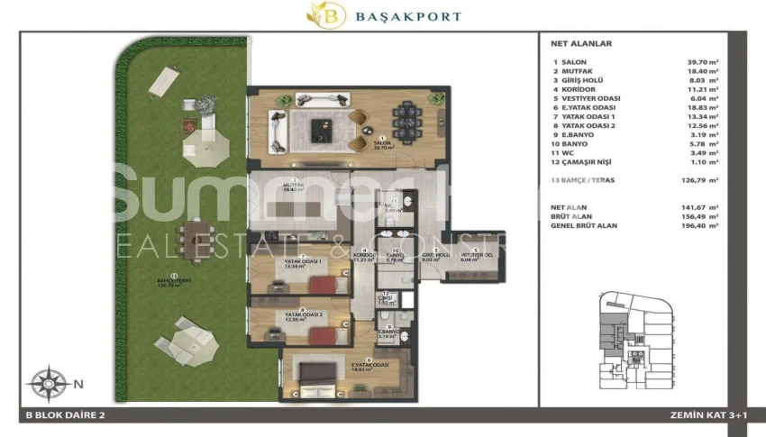 Marvelous Apartments in Natural Setting in Basaksehir Plan - 23
