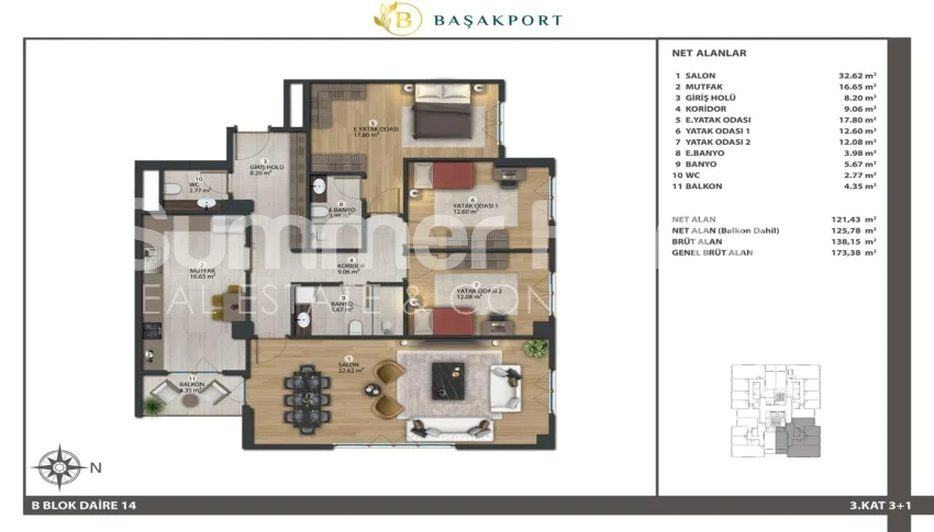 Marvelous Apartments in Natural Setting in Basaksehir Plan - 25