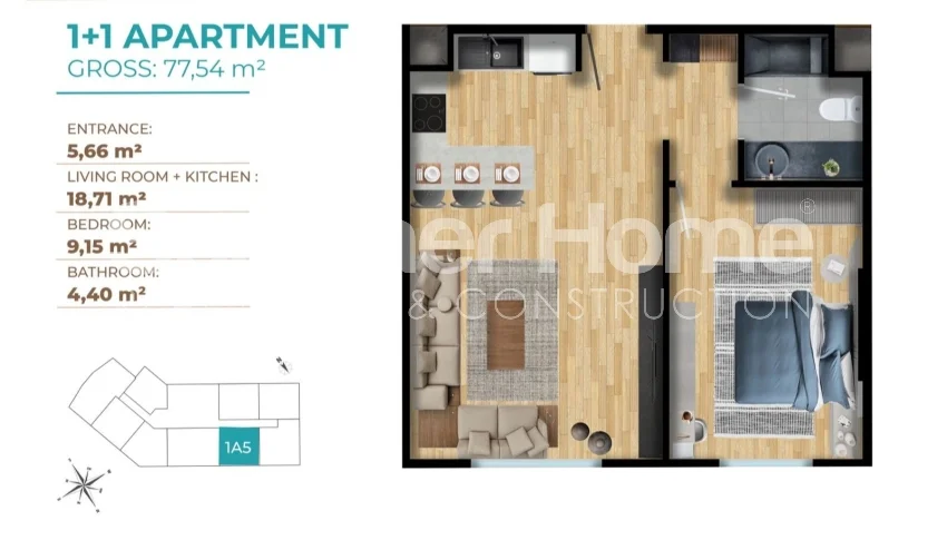Exquisite 2-Bedroom Apartments in Kagithane, Istanbul Plan - 22