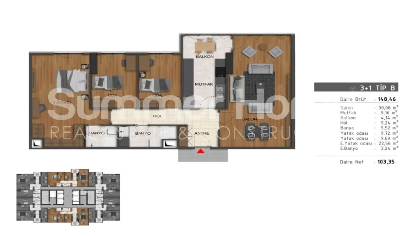 Newly built sea view apartments in Kartal, Istanbul Plan - 11
