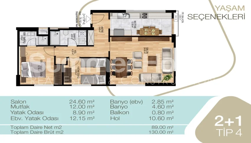 Sleek and modern apartments with city view in Esenyurt Plan - 27