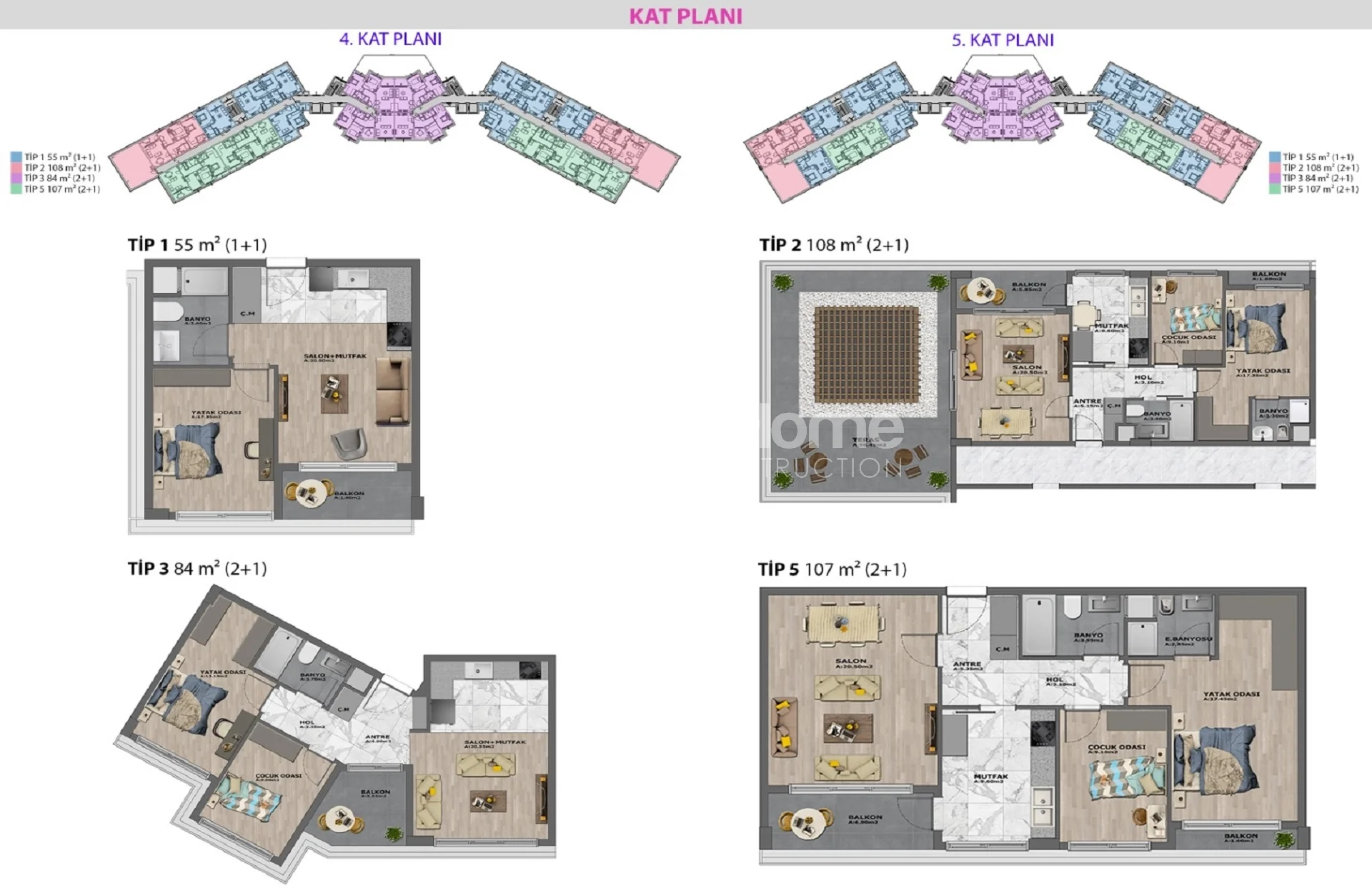 Modern Affordable Apartments & Villas in Altintas Plan - 25