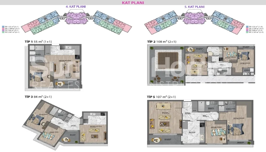 آپارتمان‌ها و ویلاهای مدرن با قیمت مناسب در آلتینتاس  طرح - 25