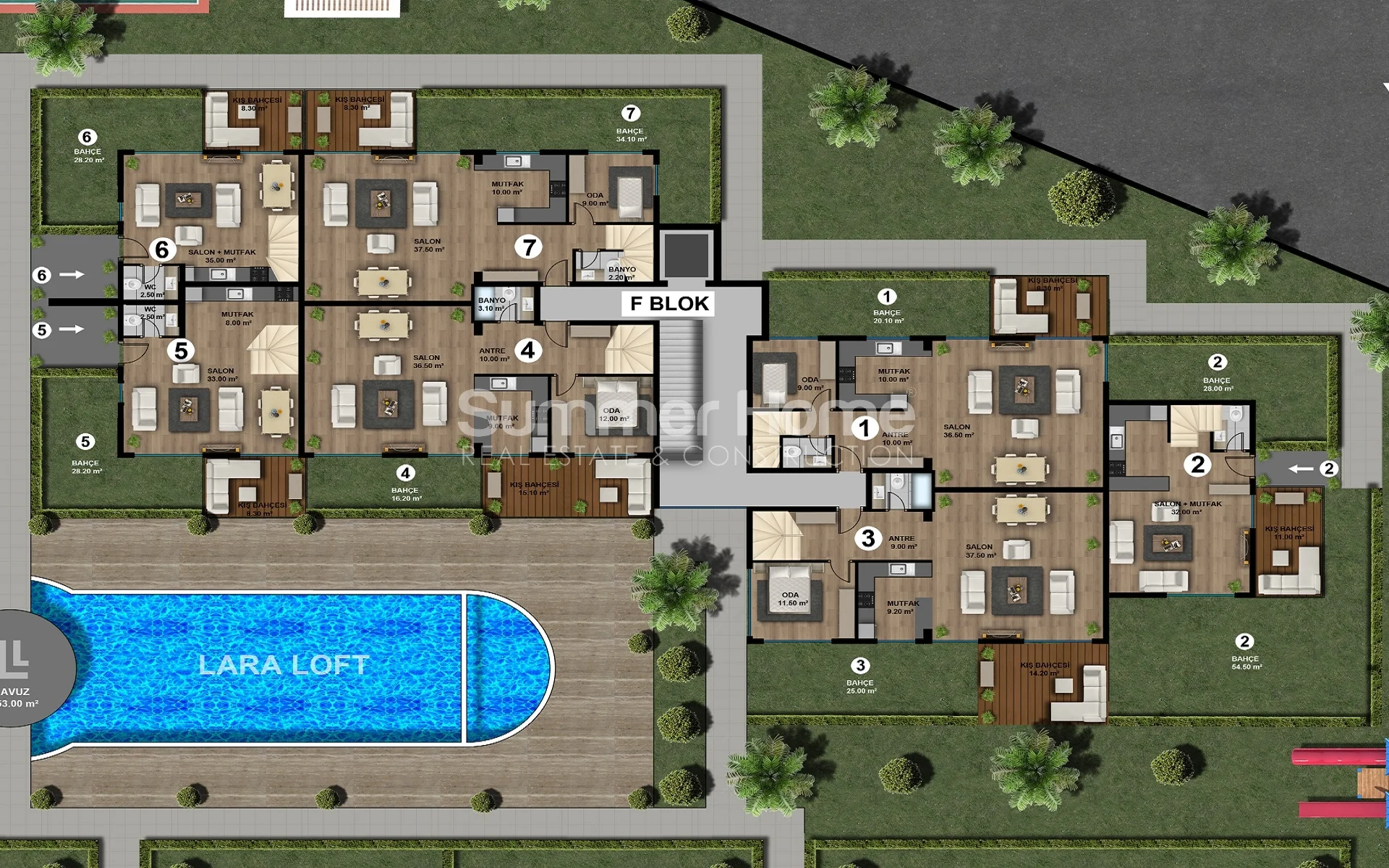Stylish & Elegant Apartments in Lara, Antalya Plan - 8