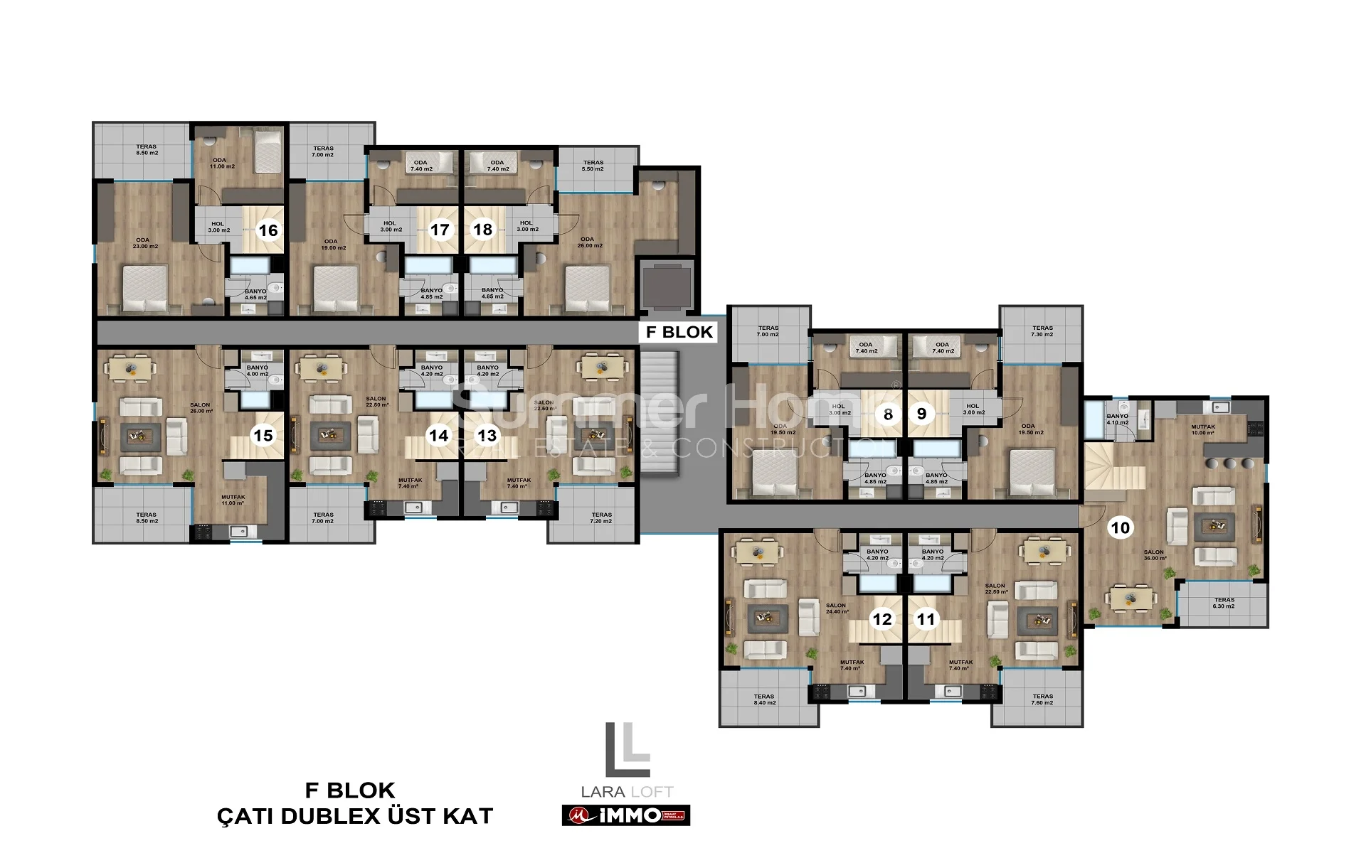 Stylish & Elegant Apartments in Lara, Antalya Plan - 11