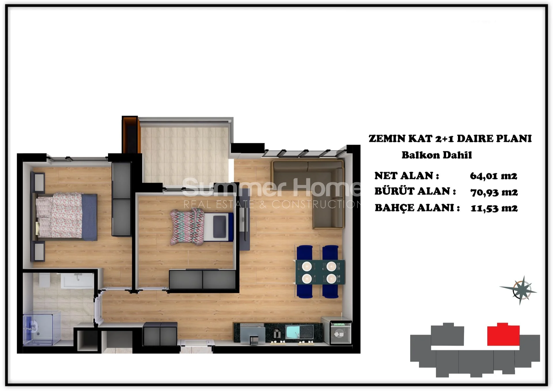 Luxurious residences in the area of Altintas, Antalya Plan - 9