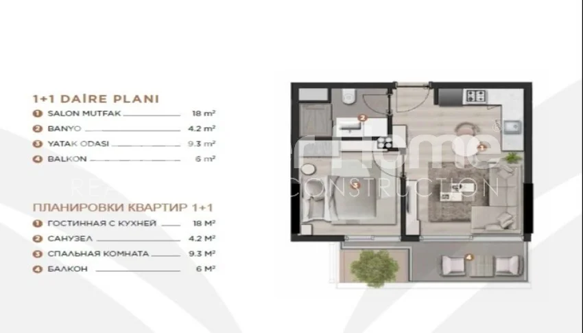 Chic and stylish apartments near airport in Aksu, Antalya Plan - 49