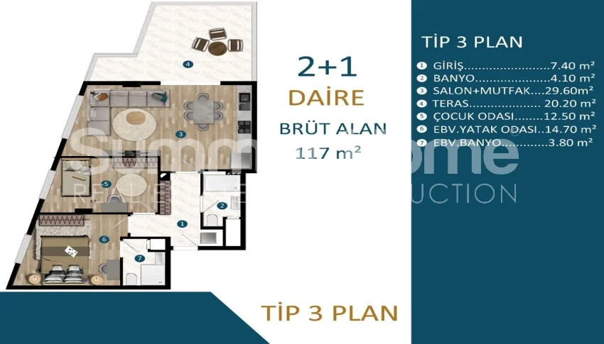 Strikingly modern apartments located in Kepez, Antalya Plan - 10