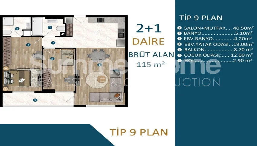 Strikingly modern apartments located in Kepez, Antalya Plan - 19