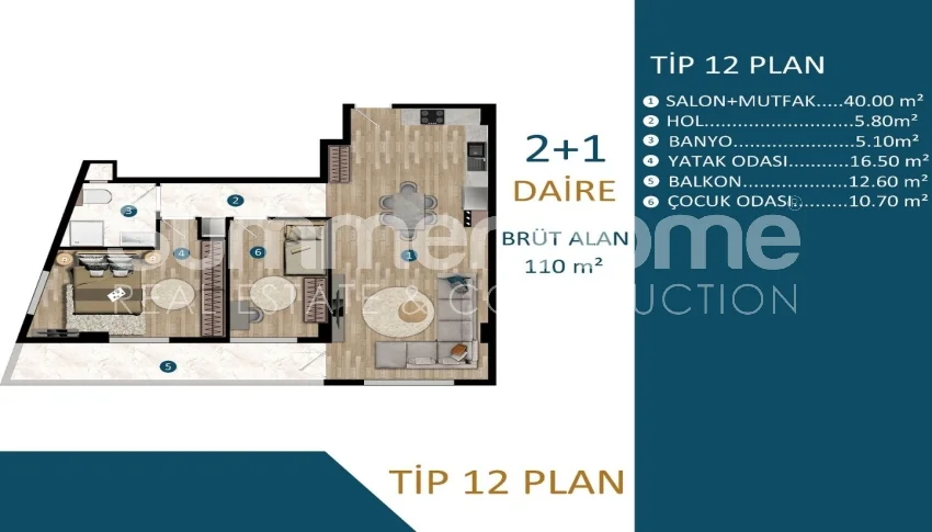Strikingly modern apartments located in Kepez, Antalya Plan - 21