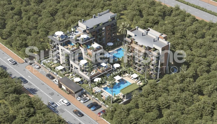 Krásne navrhnuté apartmány sa nachádzajú v Aksu, Antalya