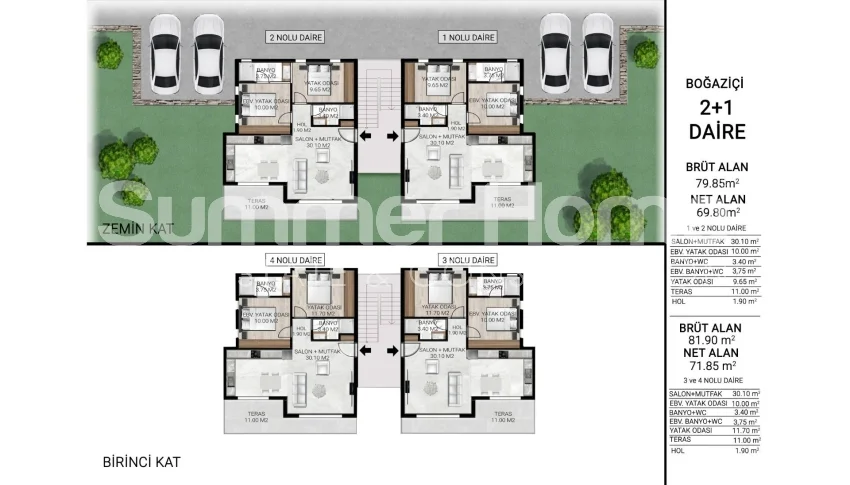 2-Bedroom Villas with Fascinating Views in Milas, Mugla Plan - 75