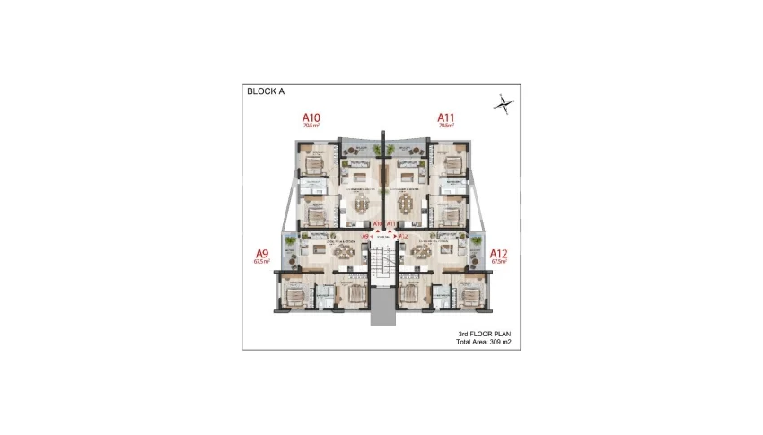 Cozy Two-Bedroom Apartments in Peaceful Alsancak, Kyrenia Plan - 6